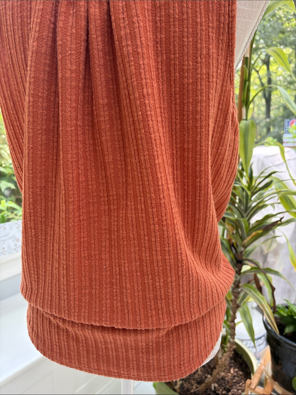 W5 Ribbed Tank in Rust Orange - Picture 6 of 8